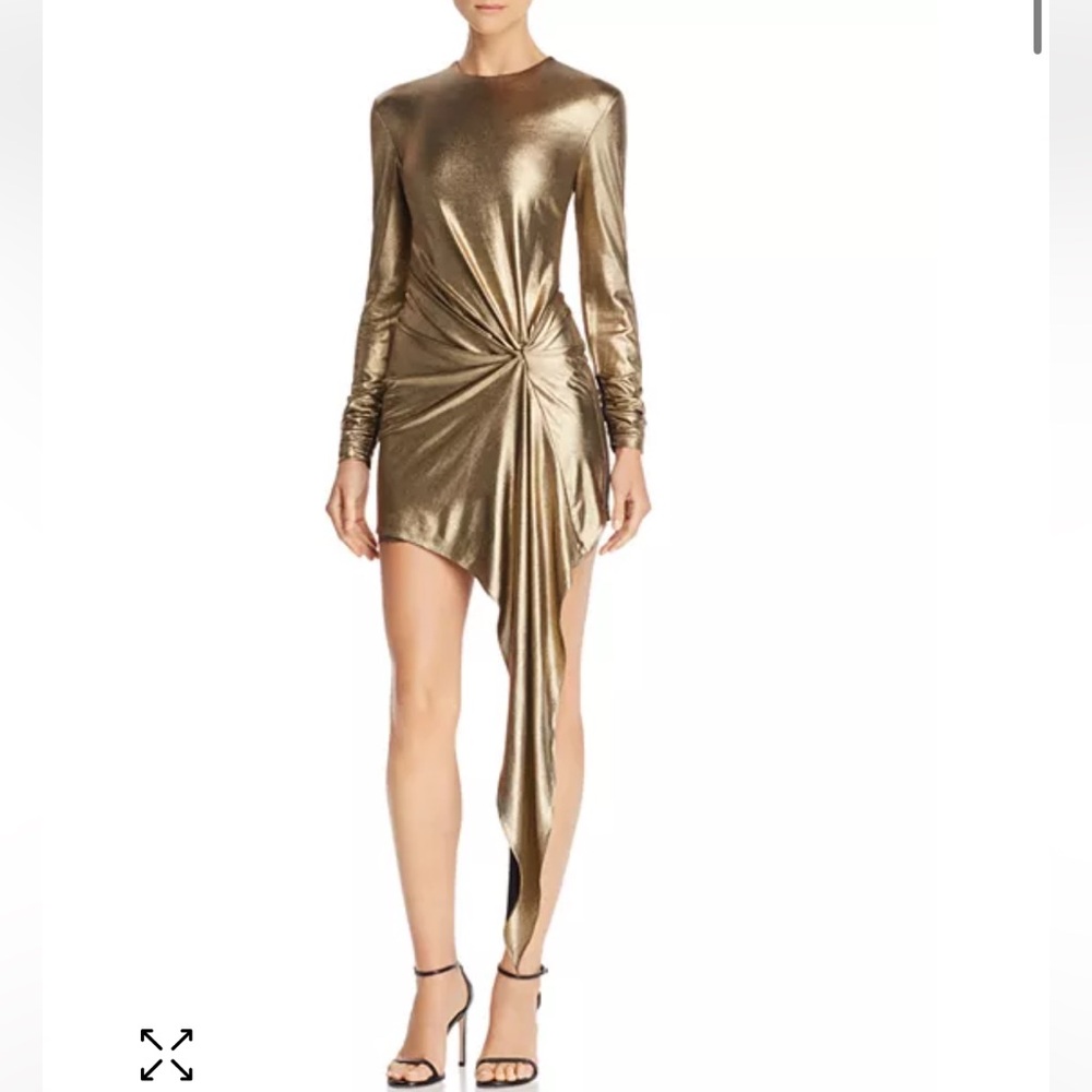 Ronny Kobo Collection Gold Metallic Dress